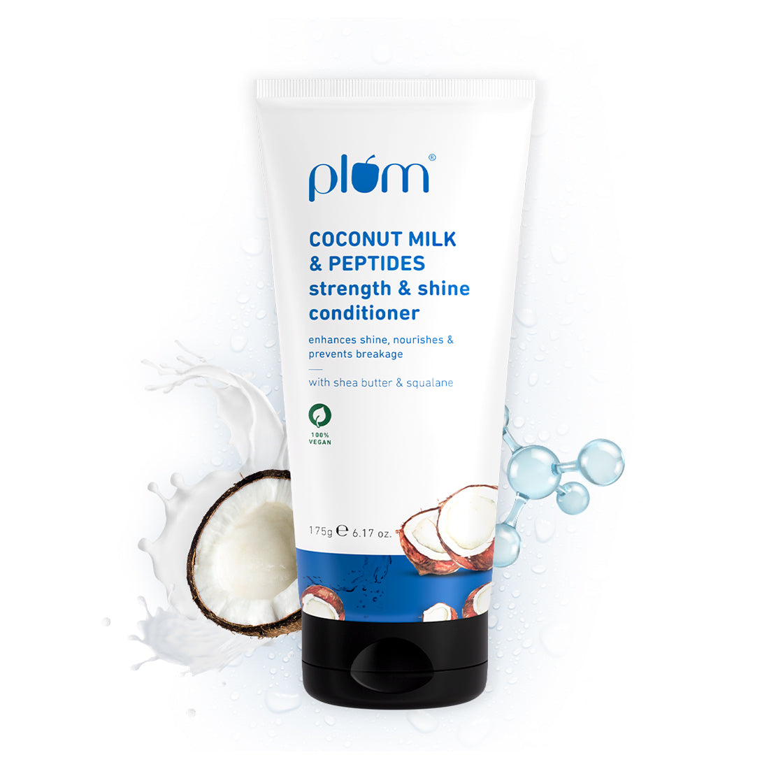 Plum Coconut Milk & Peptides Strength & Shine Conditioner 175 g | iBellaa