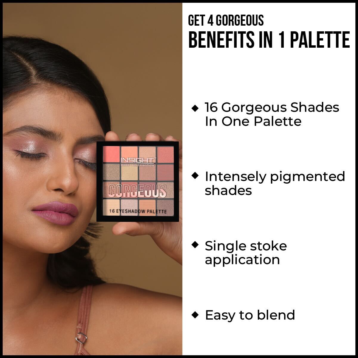 Insight Cosmetics Gorgeous 16 Eyeshadow Palette | 37 g | iBellaa