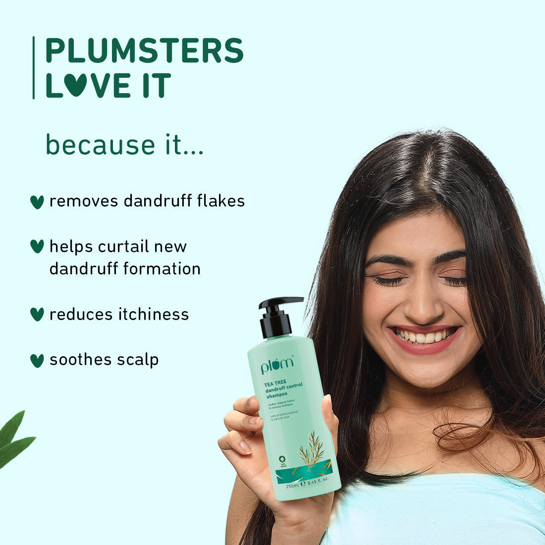 Plum Tea Tree Dandruff Control Shampoo | 250 ml | iBellaa