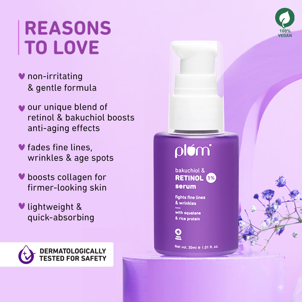 Plum 1% Retinol Face Serum with Bakuchiol | iBellaa