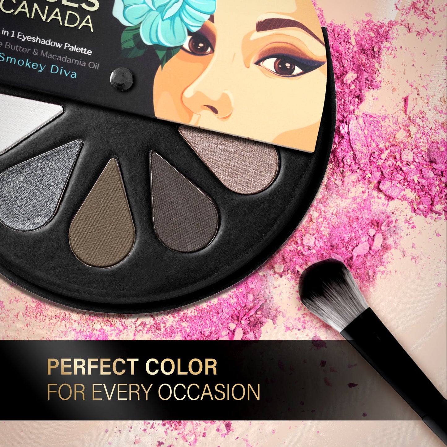 Faces Canada 6 in 1 Eyeshadow Palette | 6 g | iBellaa