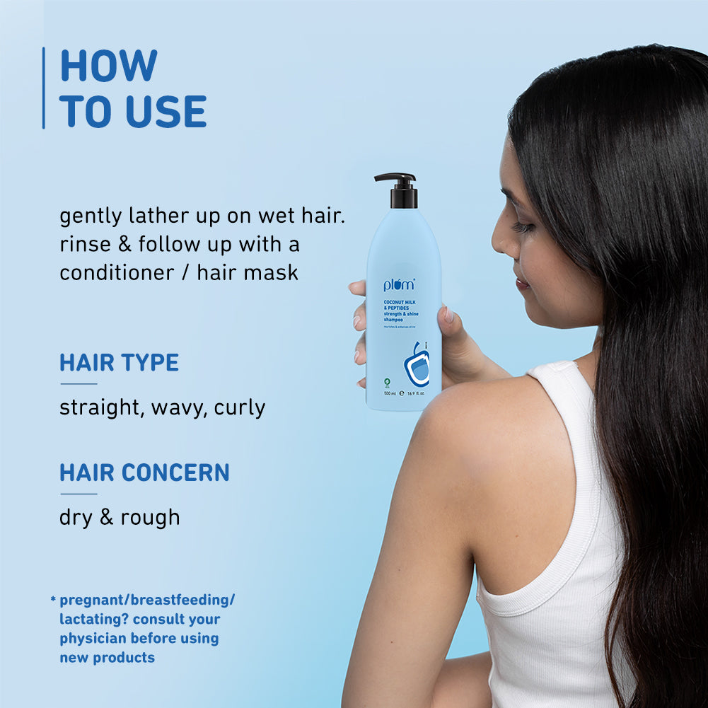 Plum Coconut Milk & Peptides Shampoo - 22x Softer Hair | iBellaa