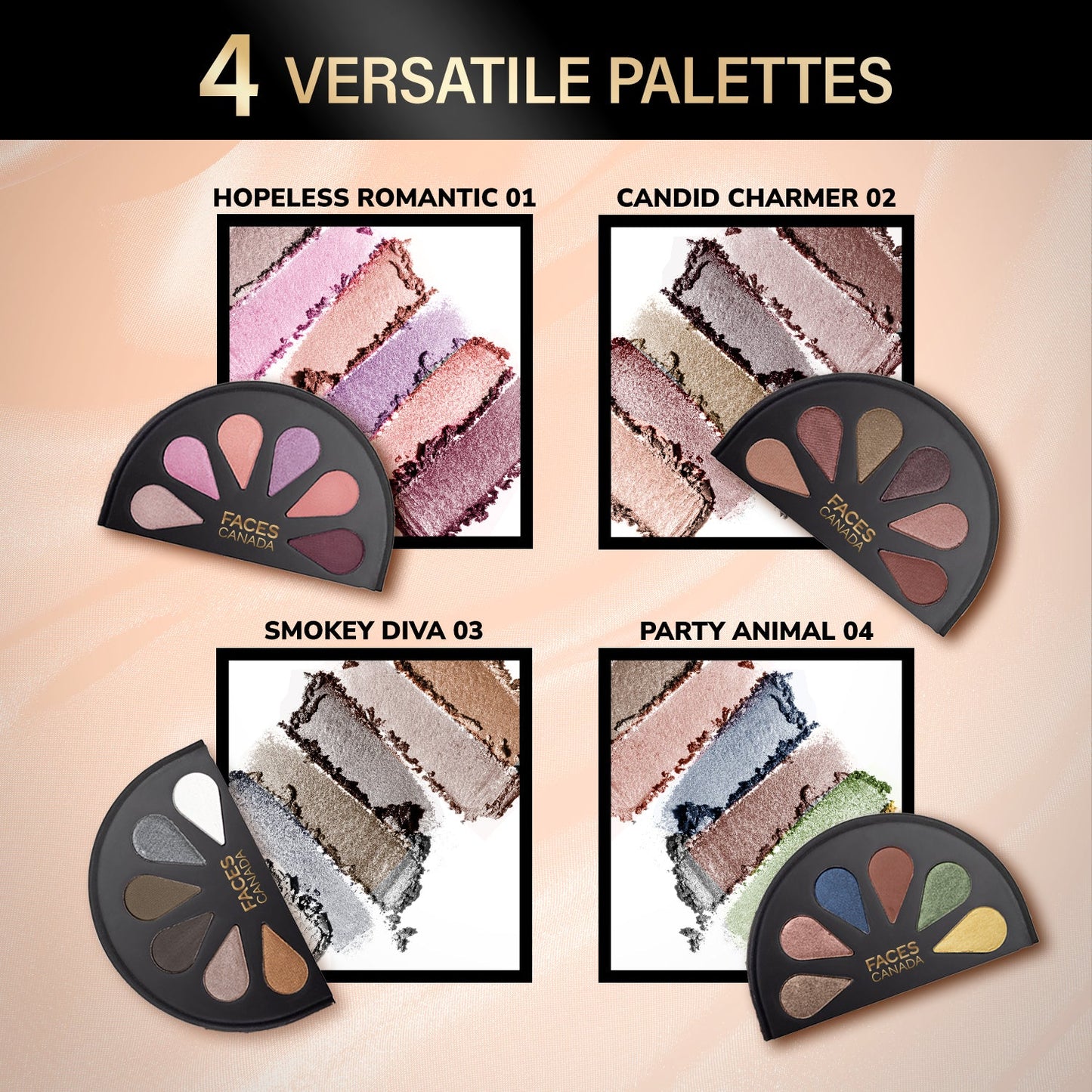 Faces Canada 6 in 1 Eyeshadow Palette | 6 g | iBellaa