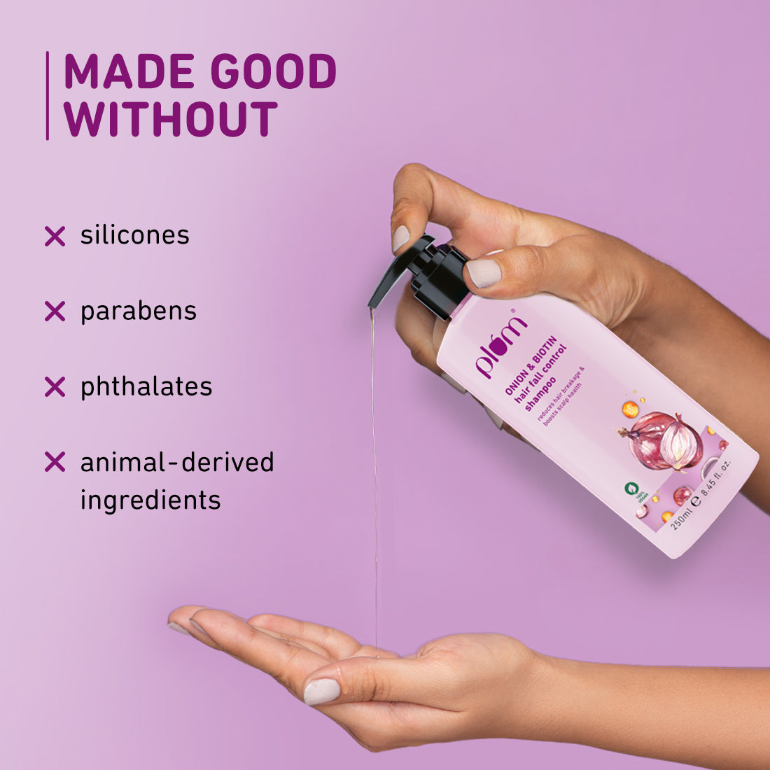 Plum Onion & Biotin Hair Fall Control Shampoo | 250ml | iBellaa