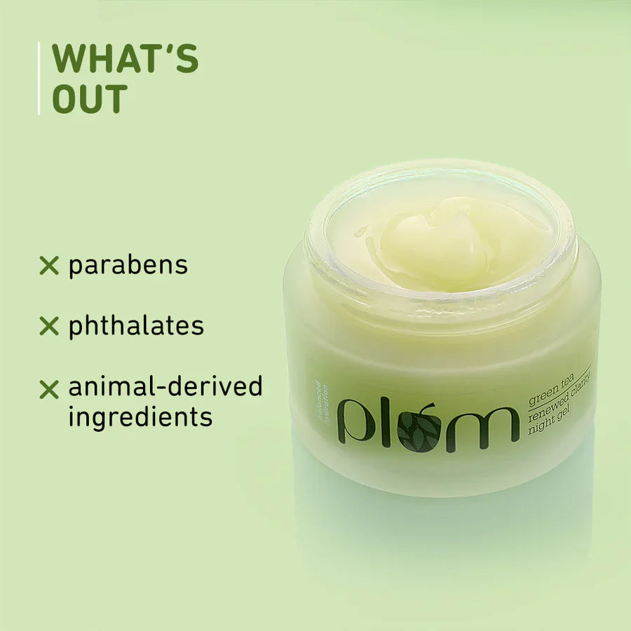 Plum Green Tea Renewed Clarity Night Gel | 50g | iBellaa
