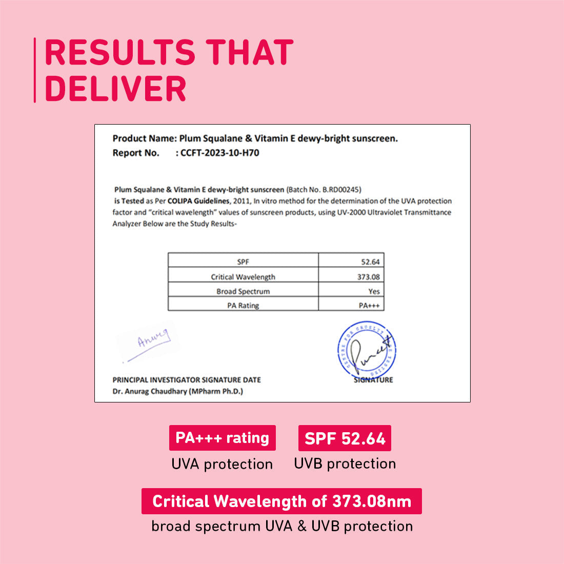 Plum Squalane & Vitamin E SPF 50 PA+++ Sunscreen | 50 g | iBellaa