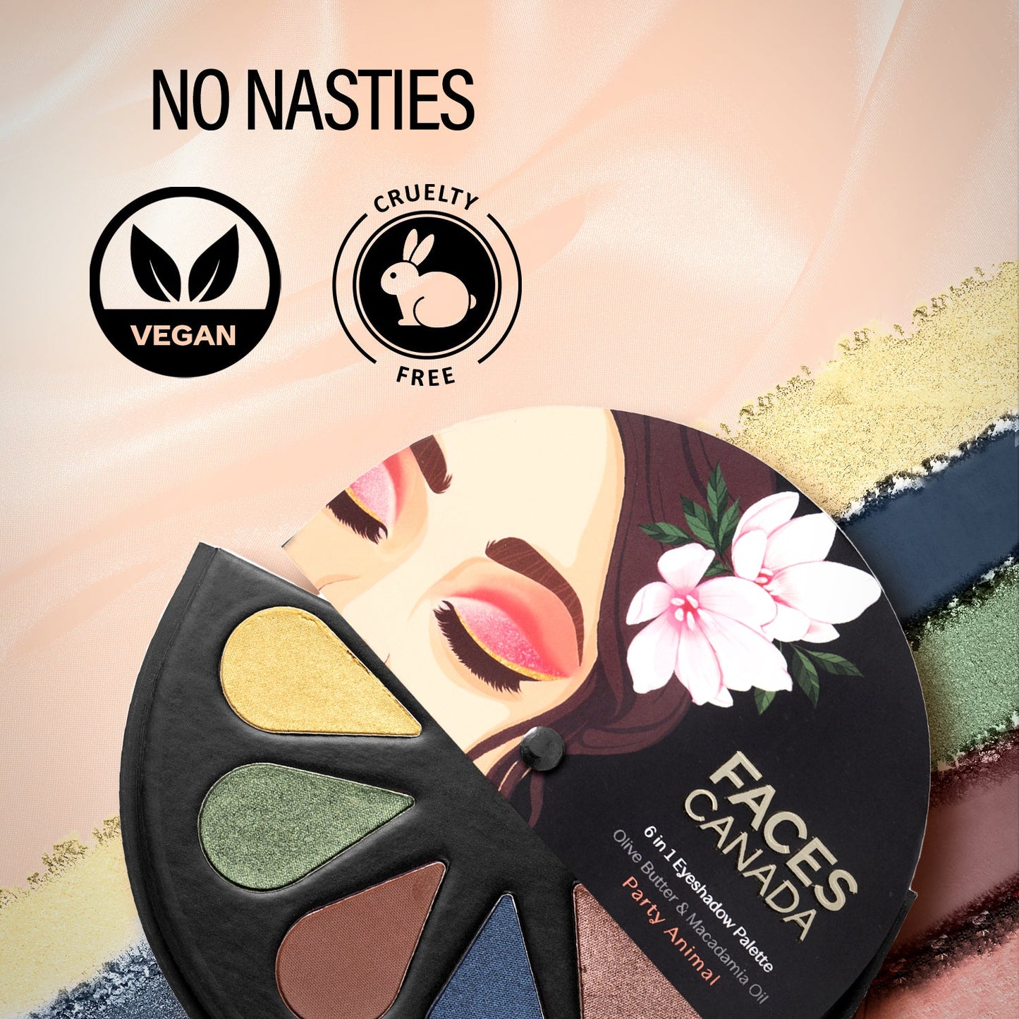 Faces Canada 6 in 1 Eyeshadow Palette | 6 g | iBellaa