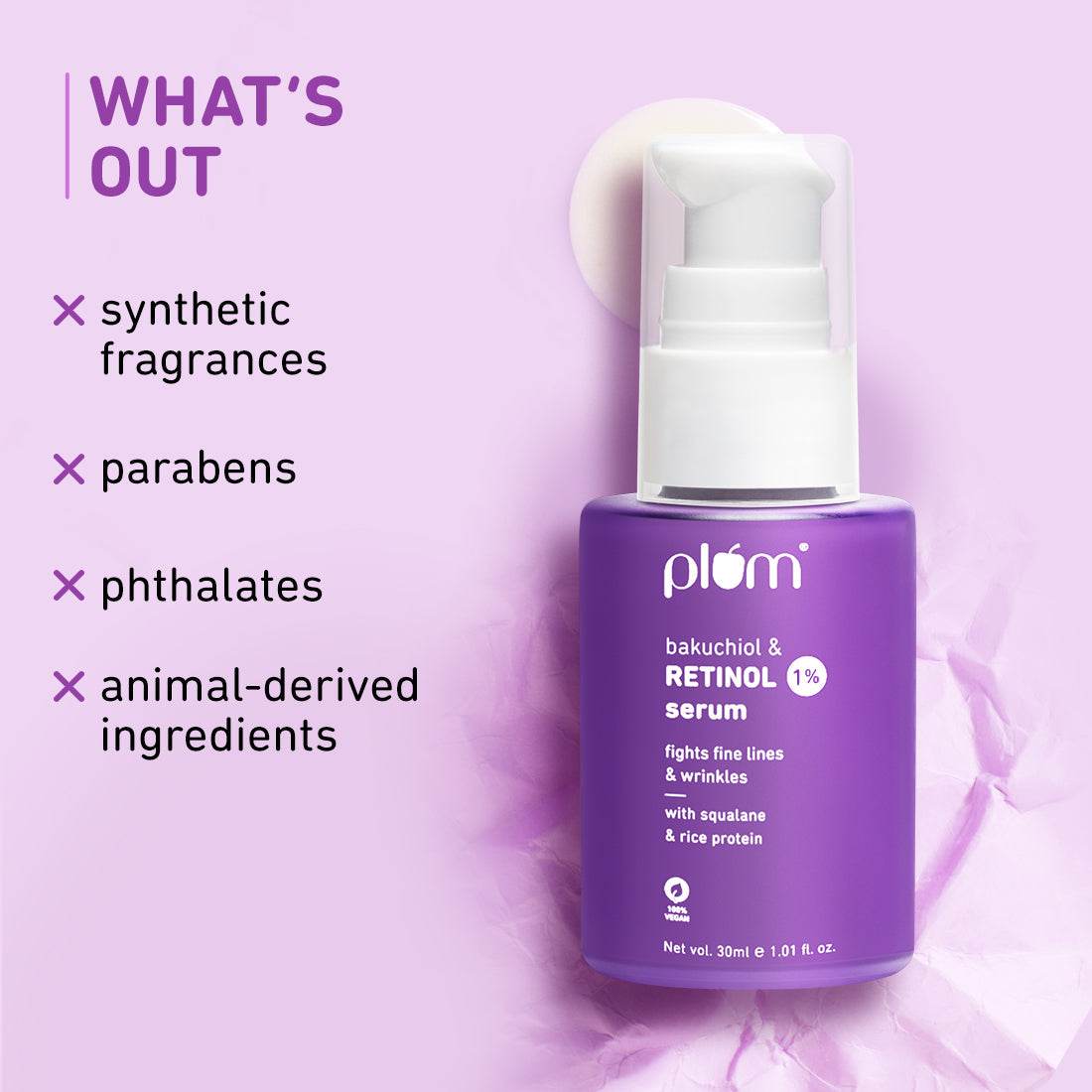 Plum 1% Retinol Face Serum with Bakuchiol | iBellaa