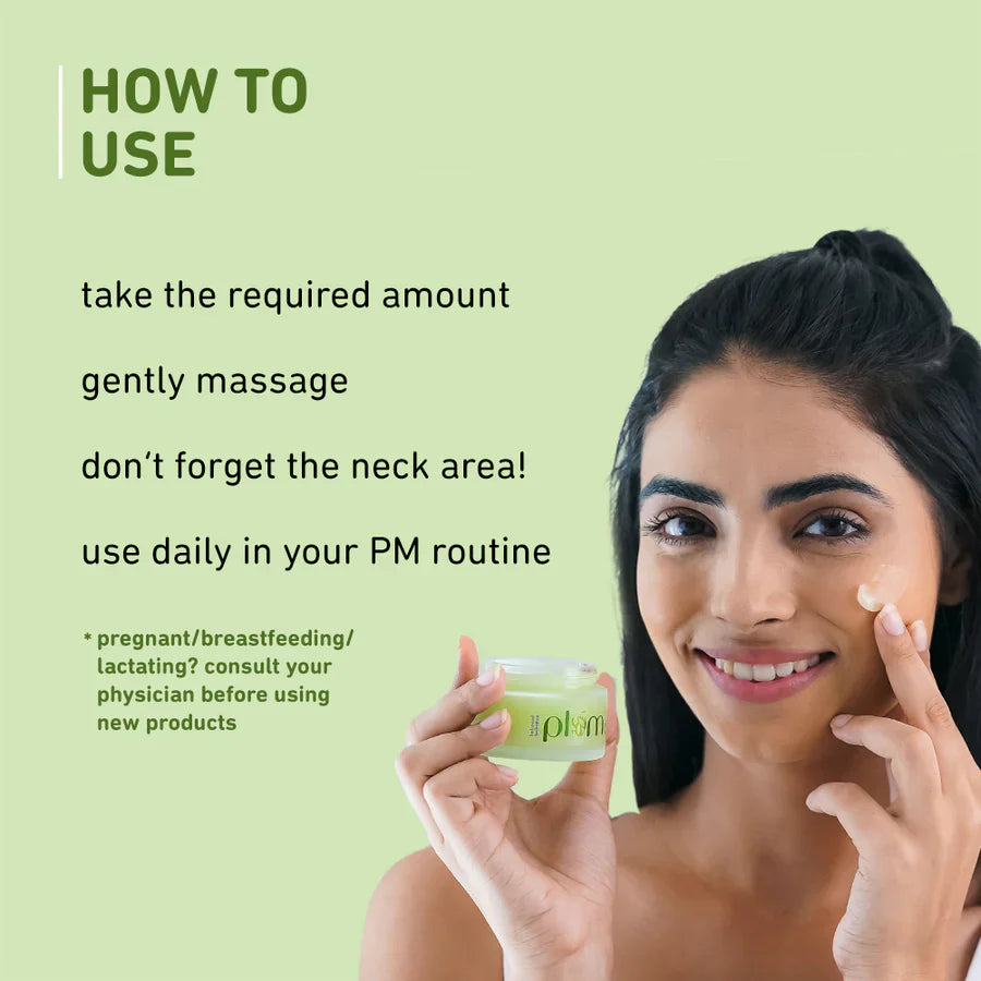 Plum Green Tea Renewed Clarity Night Gel | 50g | iBellaa