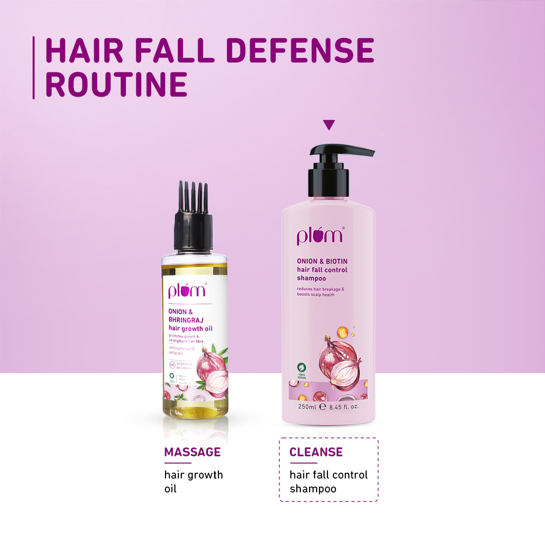 Plum Onion & Biotin Hair Fall Control Shampoo | 250ml | iBellaa