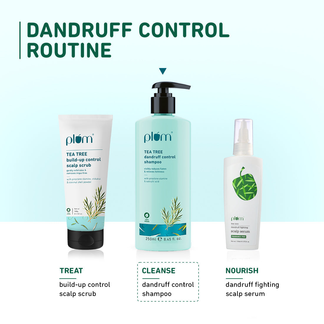 Plum Tea Tree Dandruff Control Shampoo | 250 ml | iBellaa