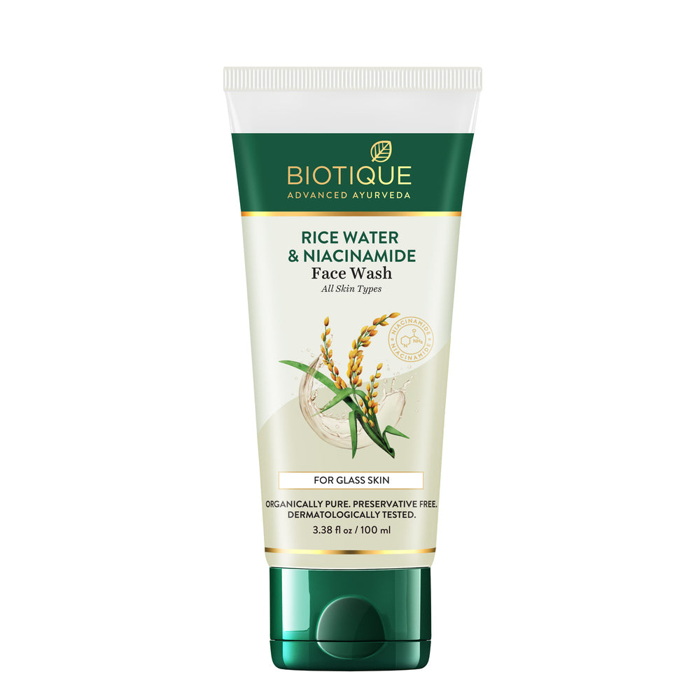 Biotique Rice Water & Niacinamide Gel Face Wash 100ml | iBellaa
