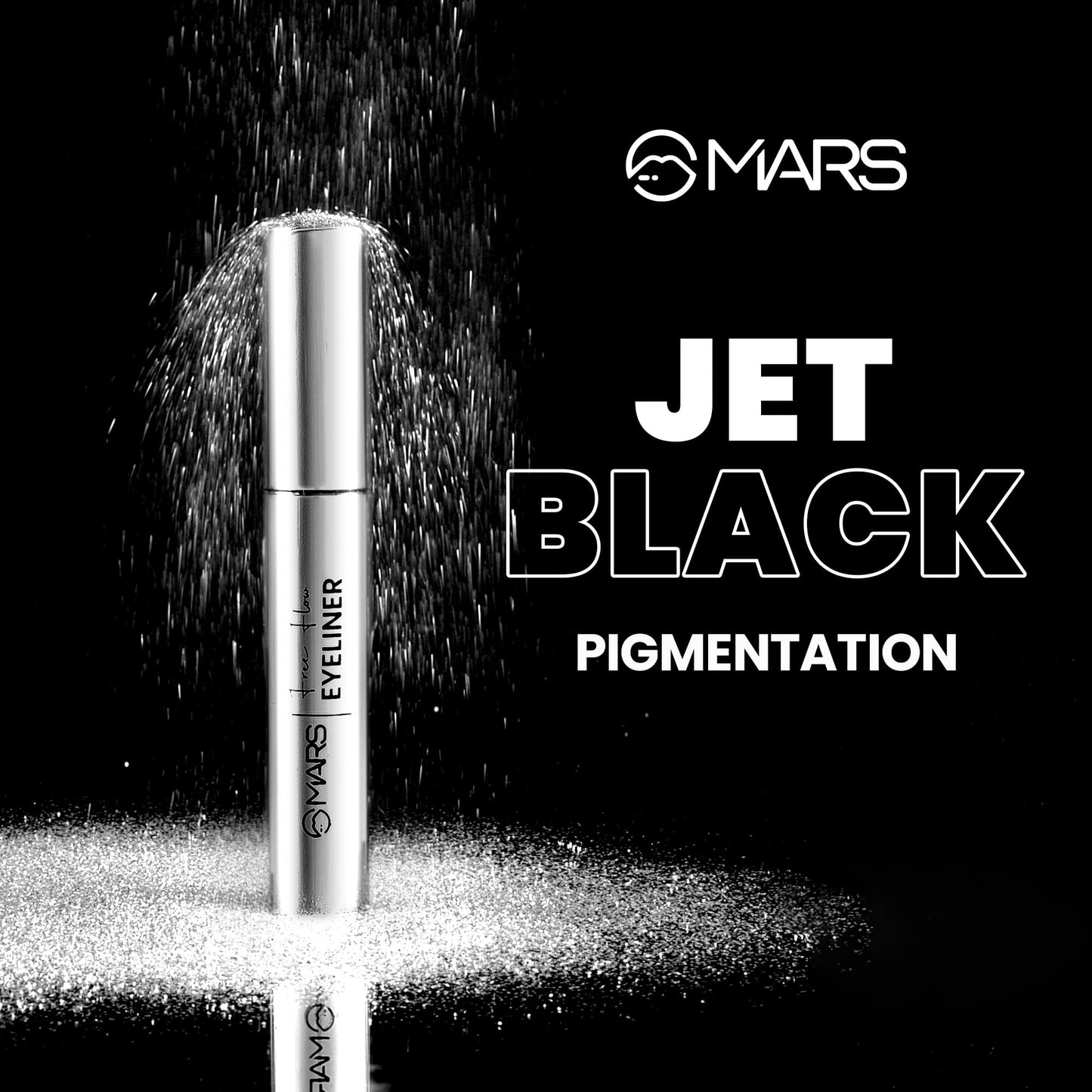 MARS Black Liquid Eyeliner | Free Flow Eyeliner | 6 ml | iBellaa