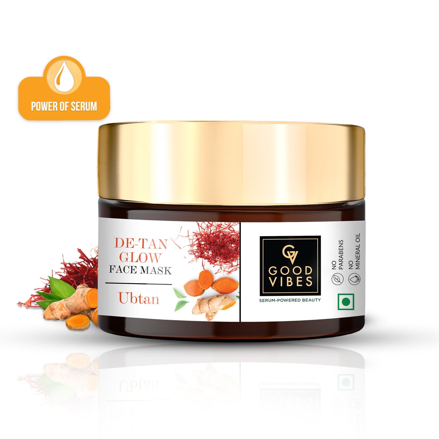 Good Vibes De-Tan Glow Face Mask Ubtan with Power of Serum | iBellaa