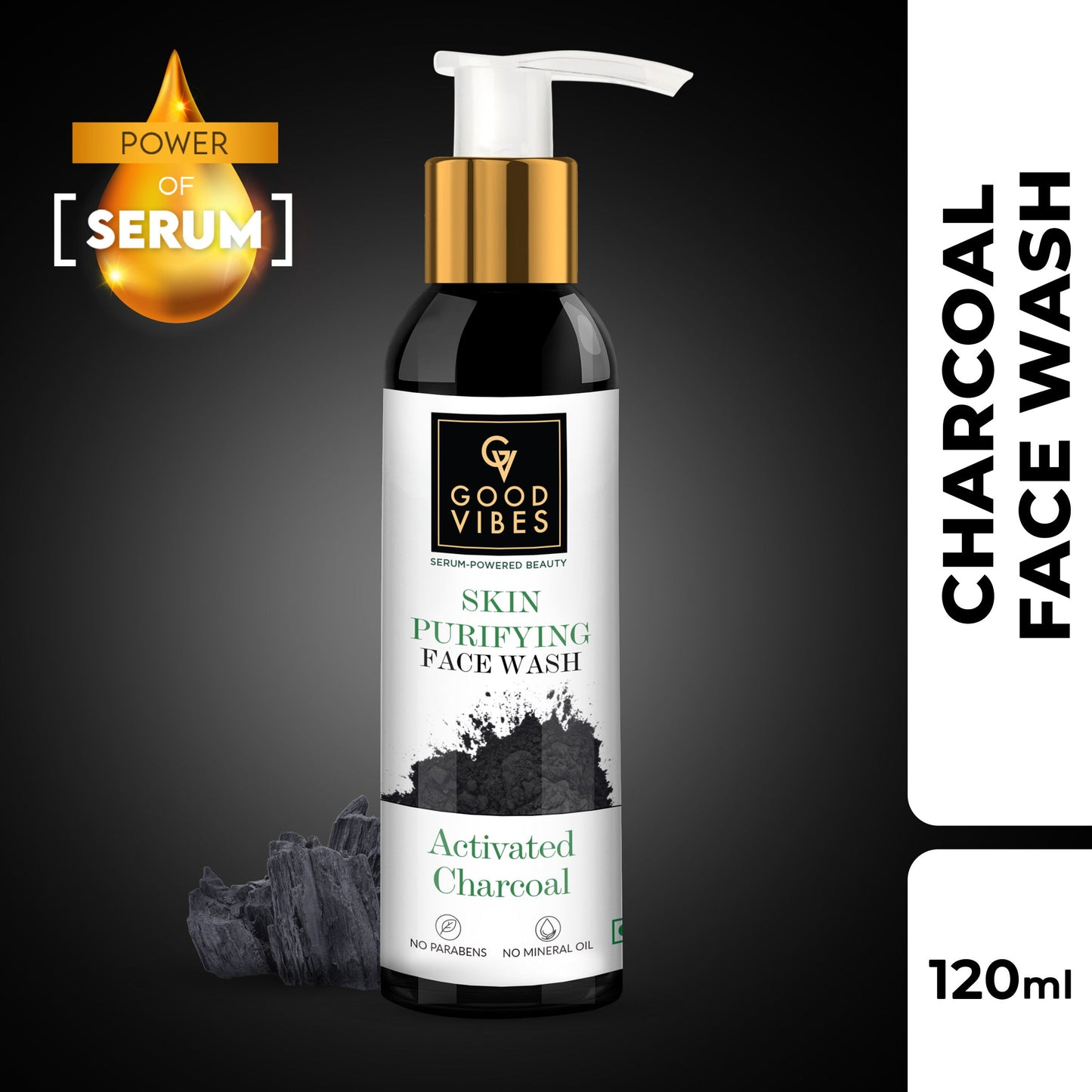 Good Vibes Skin Purifying Face Wash Charcoal | 120 ml | iBellaa