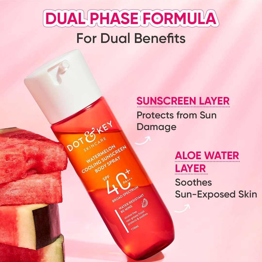 Dot & Key Watermelon Cooling Body Sunscreen Spray SPF 40+ PA+++ | 110 ml | iBellaa