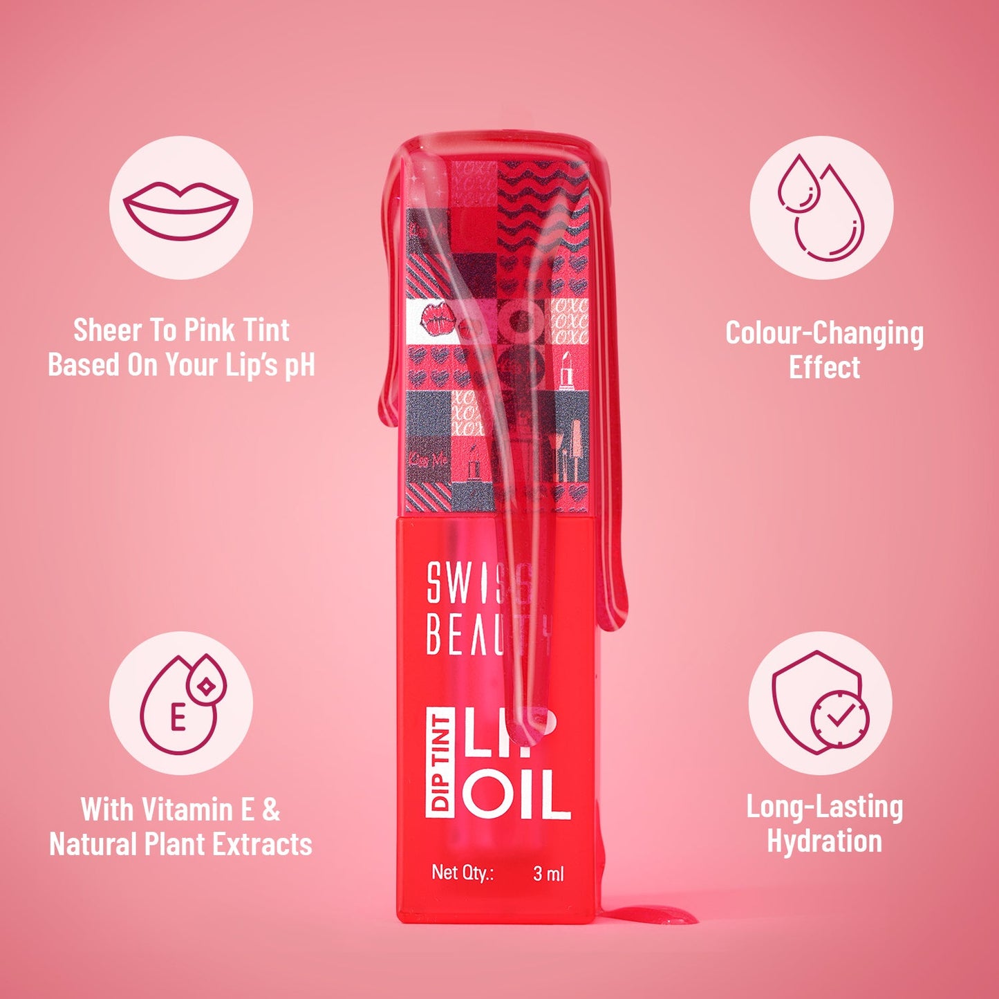 Swiss Beauty Dip Tint Lip Oil | 3 ml | iBellaa