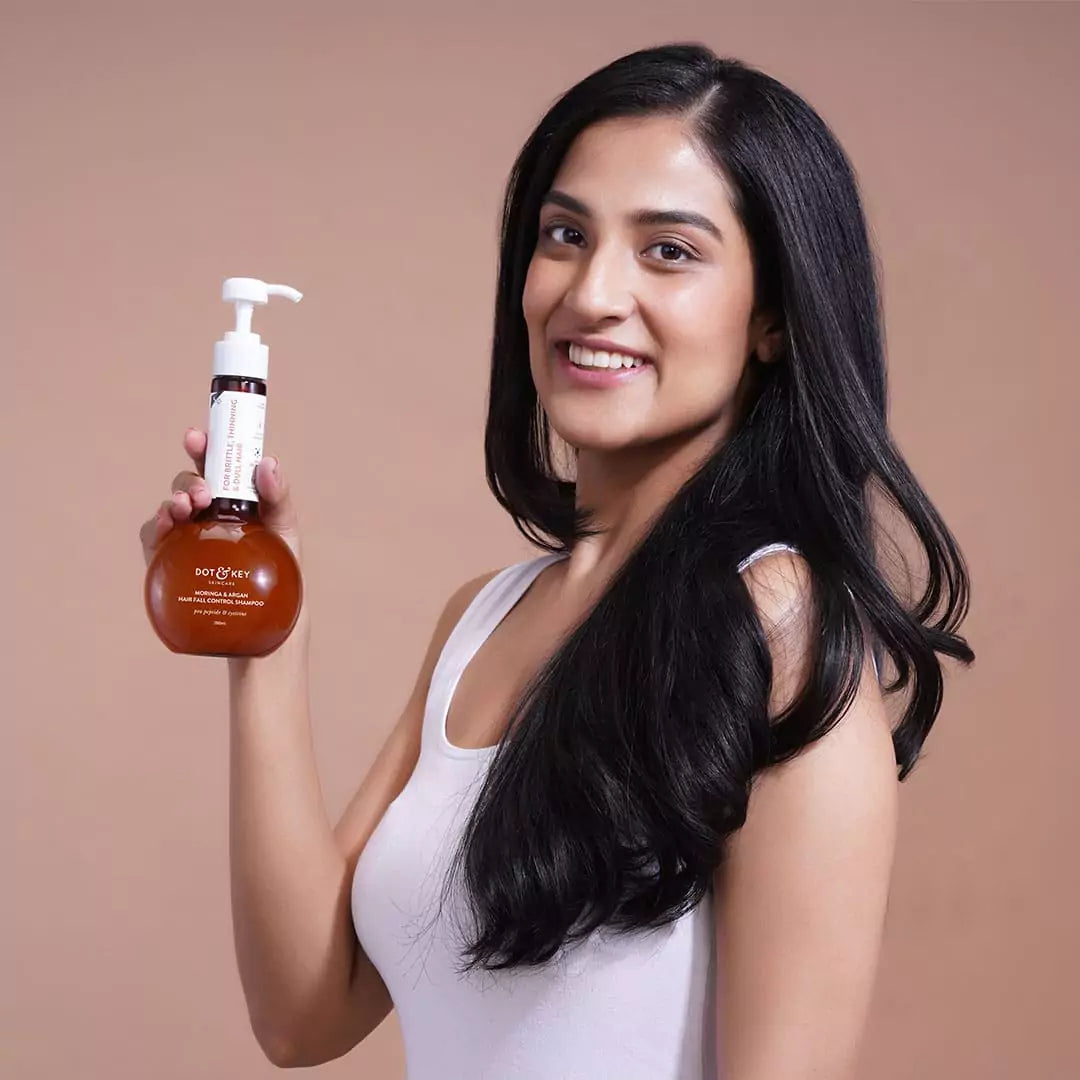 Dot & Key Moringa & Argan Oil Shampoo for Hair Fall Control | iBellaa