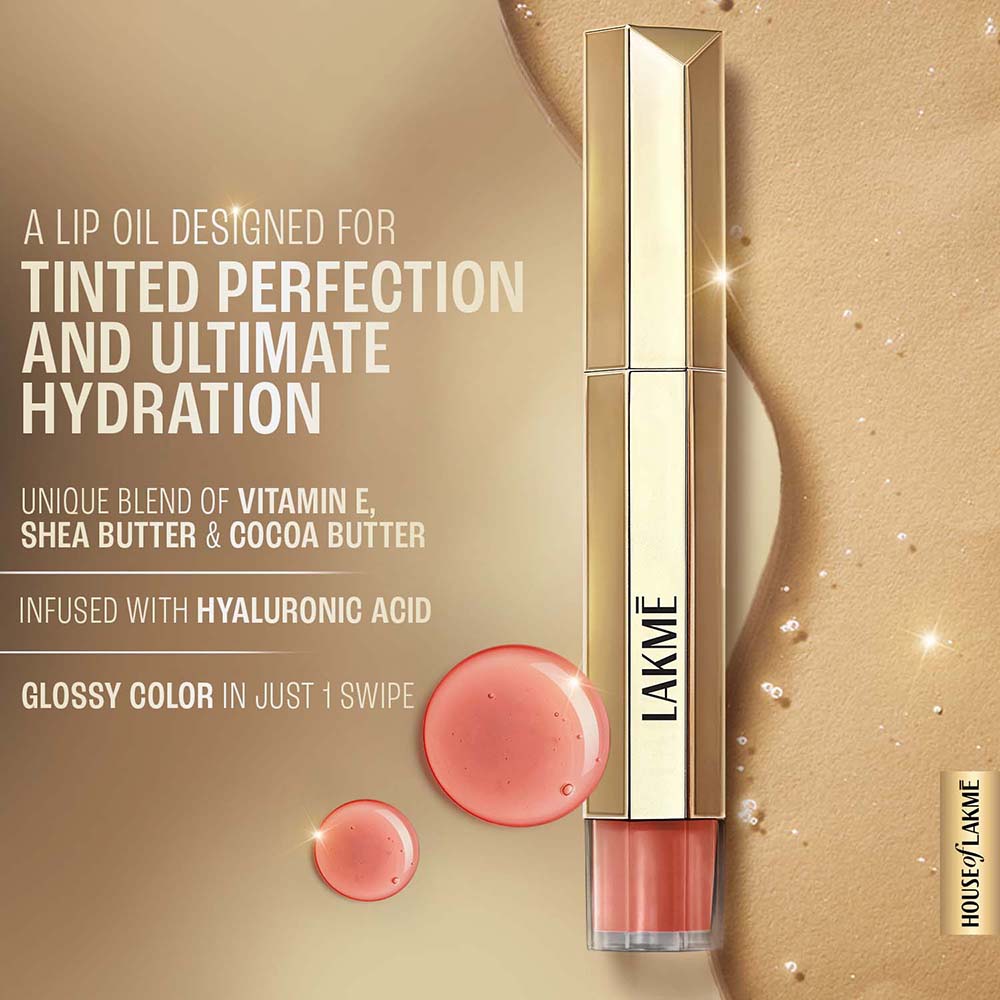 Lakme 9to5 Overtime Shine Tinted Lip Oil | 5.3 ml | iBellaa