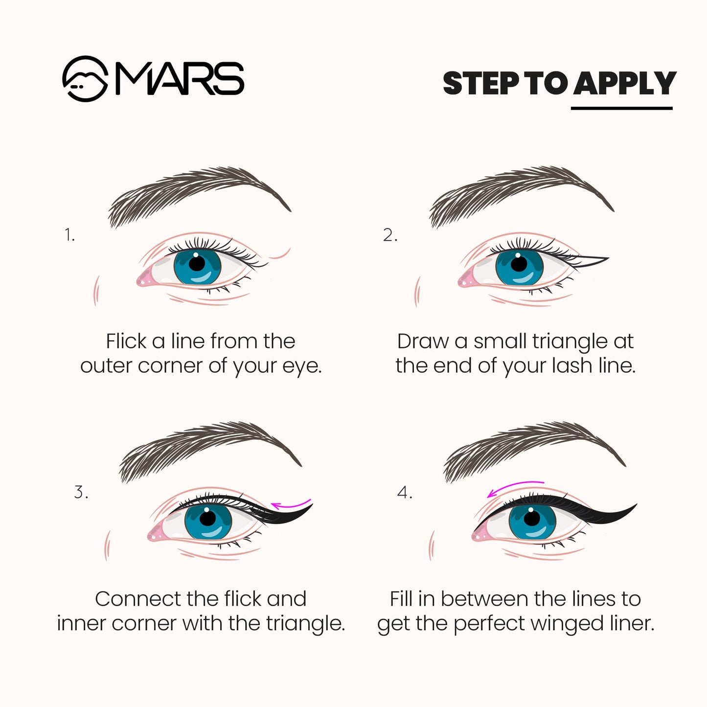 MARS Black Liquid Eyeliner | Free Flow Eyeliner | 6 ml | iBellaa