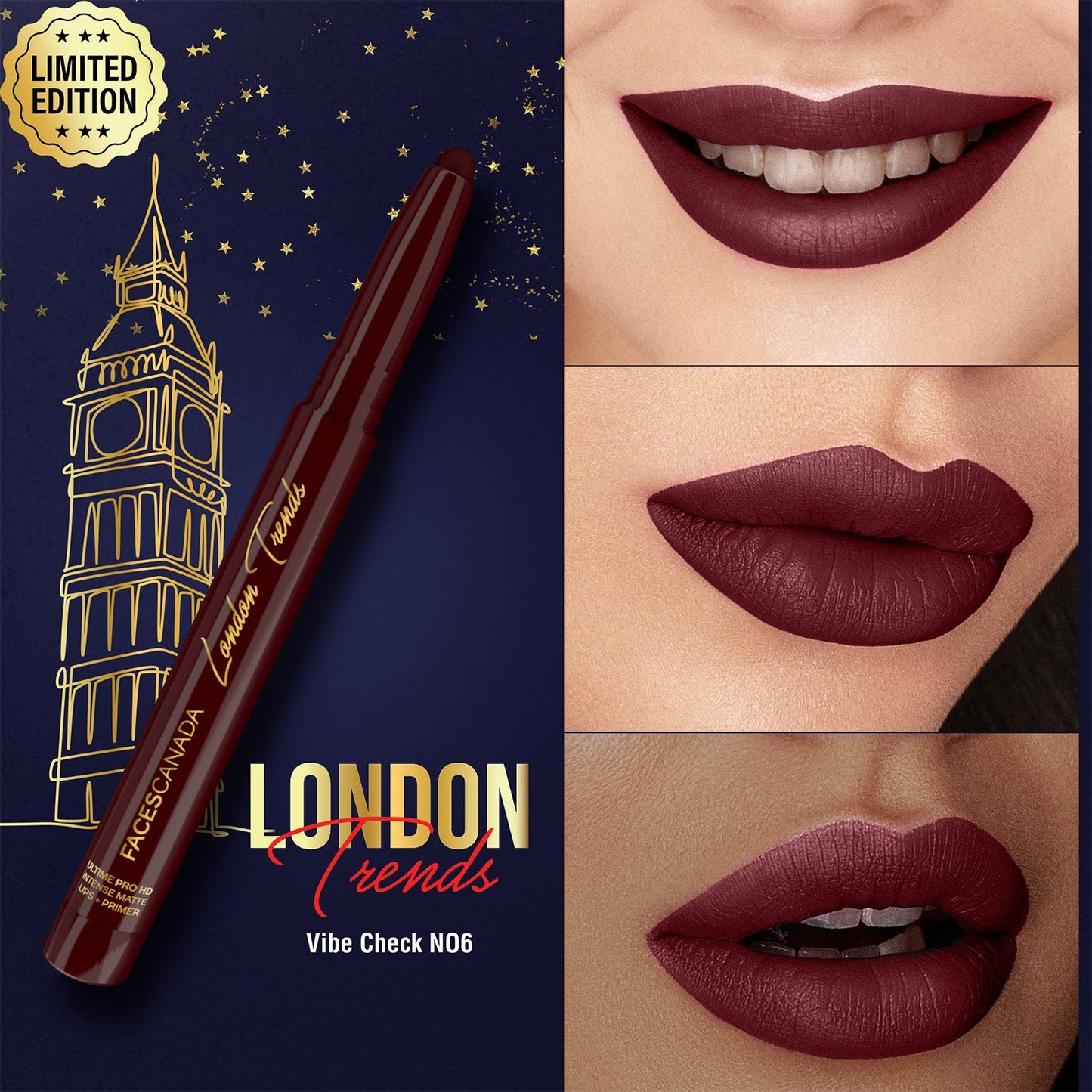Faces Canada Ultime Pro HD Intense Matte Lips + Primer | 13 g | iBellaa
