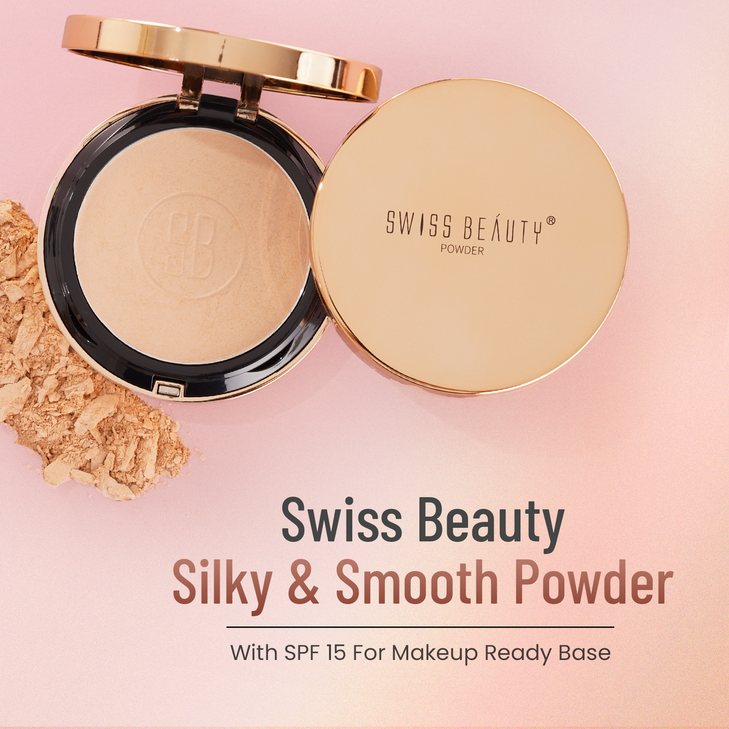 Swiss Beauty Silky and Smooth Powder with SPF-15 | 6.5 g | iBellaa