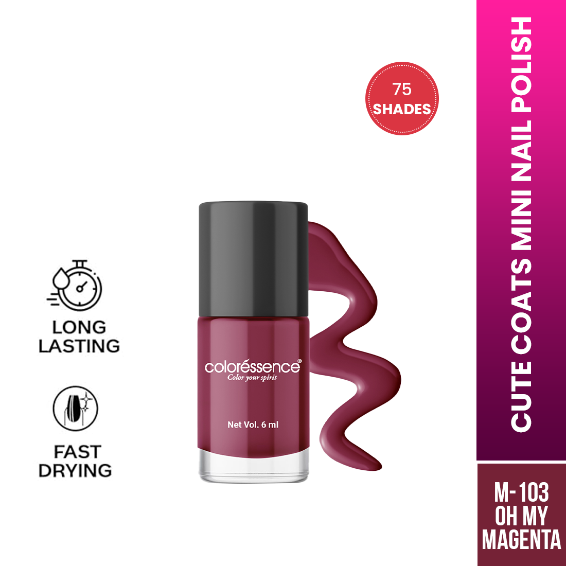 Coloressence Cute Coats Nail Polish | 6 ml | iBellaa