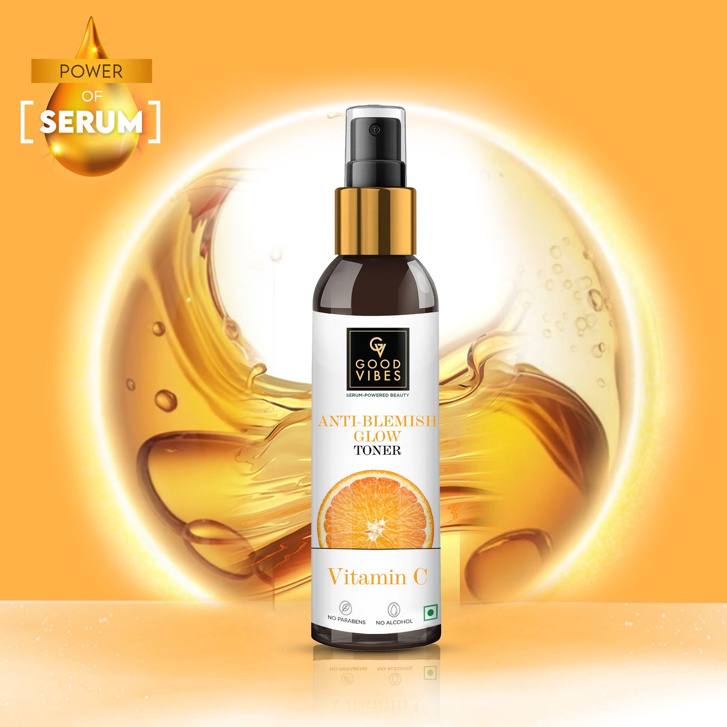 Good Vibes Anti Blemish Glow Toner Vitamin C with Power of Serum | 200 ml | iBellaa