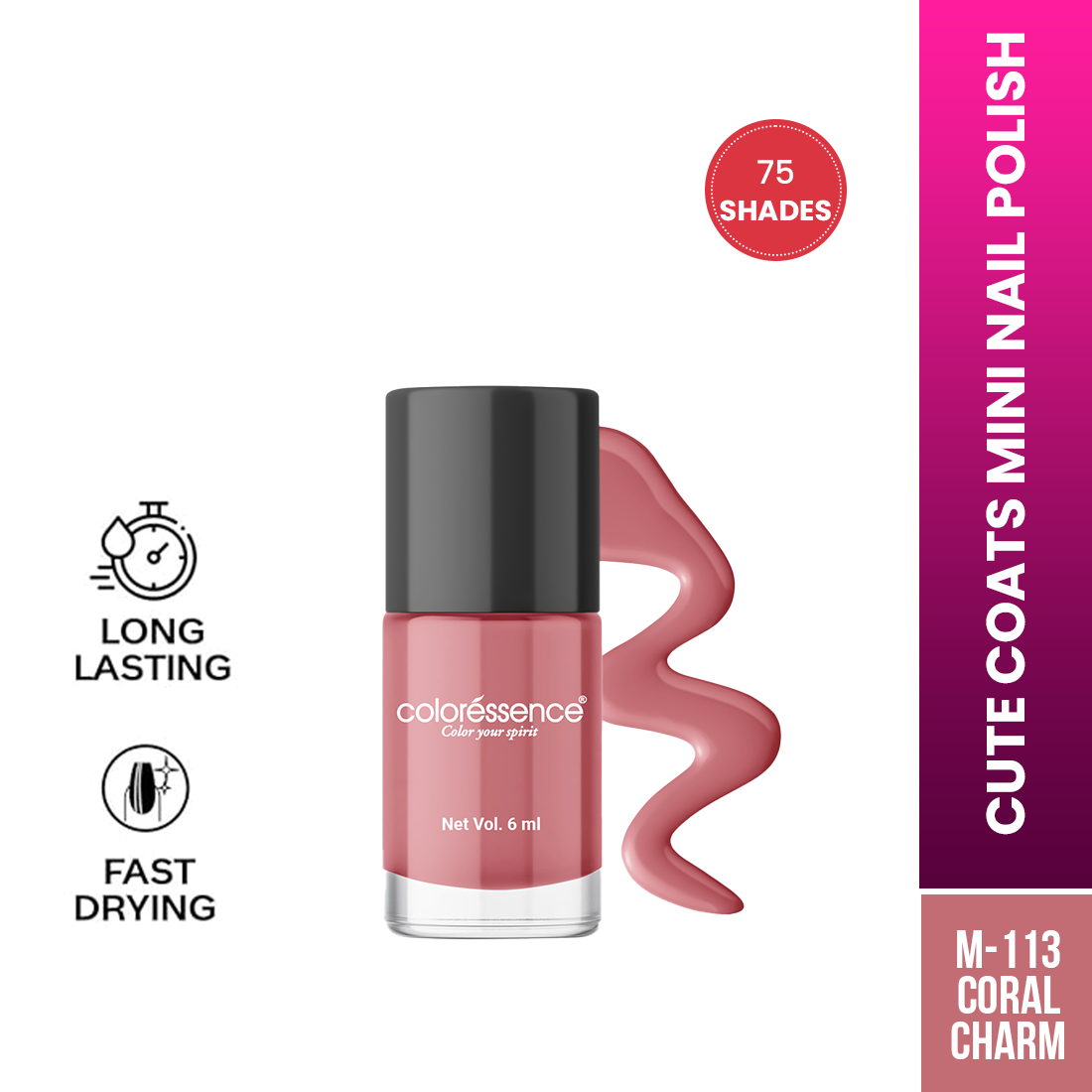 Coloressence Cute Coats Nail Polish | 6 ml | iBellaa