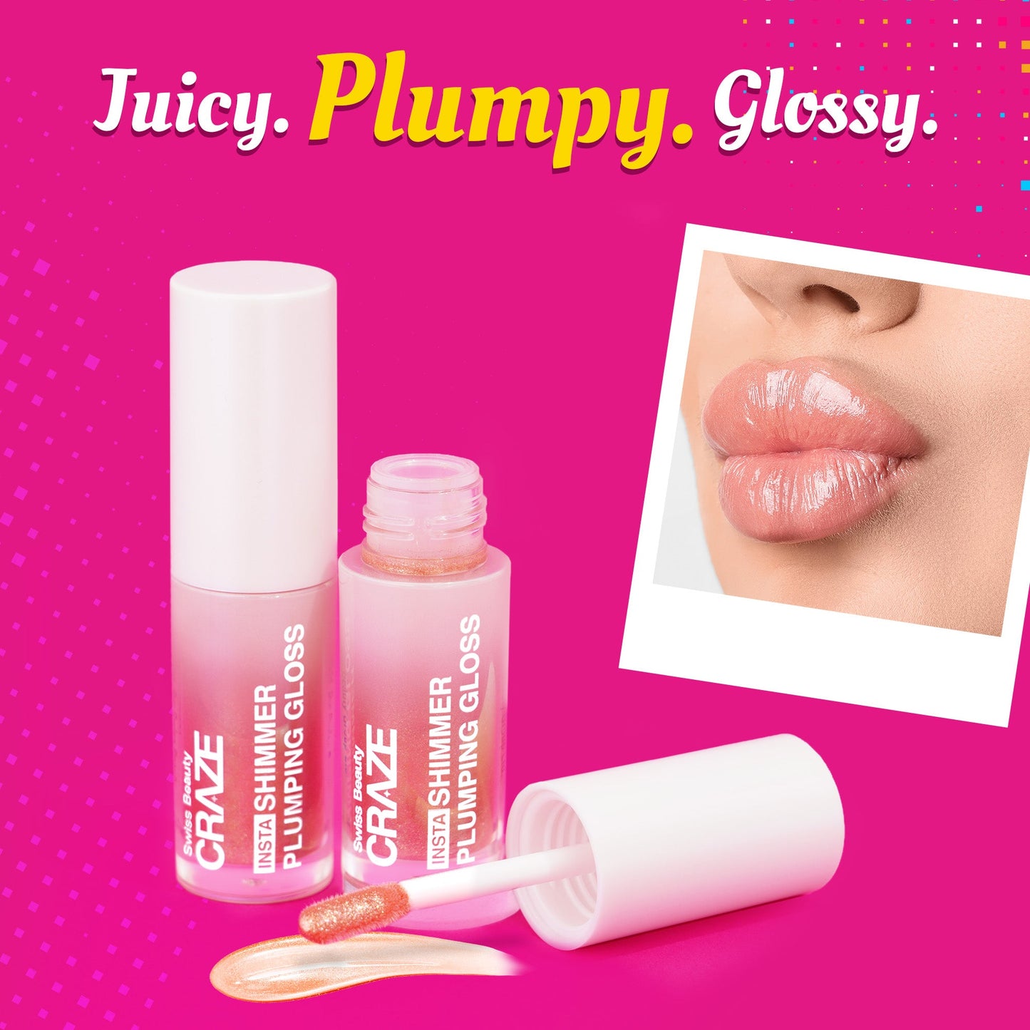 Swiss Beauty CRAZE Insta Shimmer Plumping Gloss | 3.5 ml | iBellaa