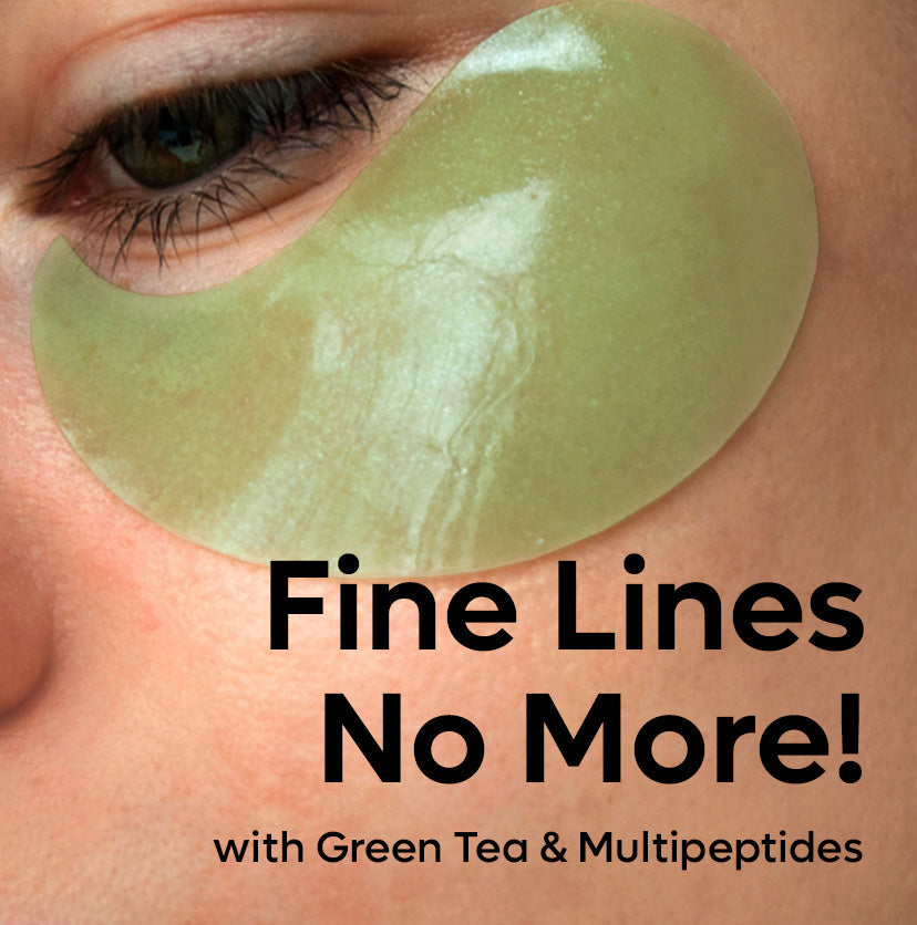 mCaffeine Green Tea Hydrogel Under Eye Patches with 1% Caffeine - 15 Pairs | iBellaa