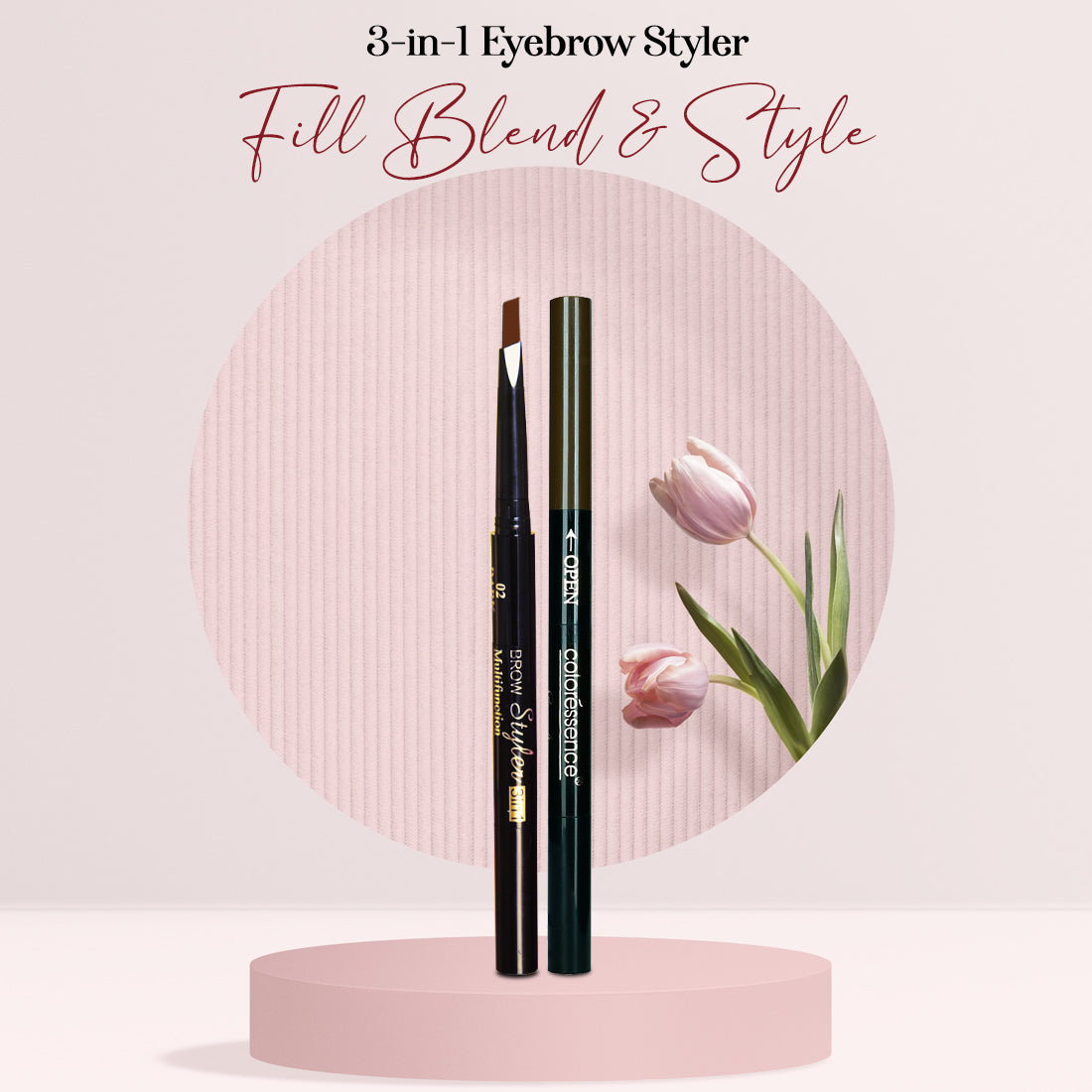 Coloressence Eye Brow Styler 3 In 1 Multifunction | 0.72 g | iBellaa