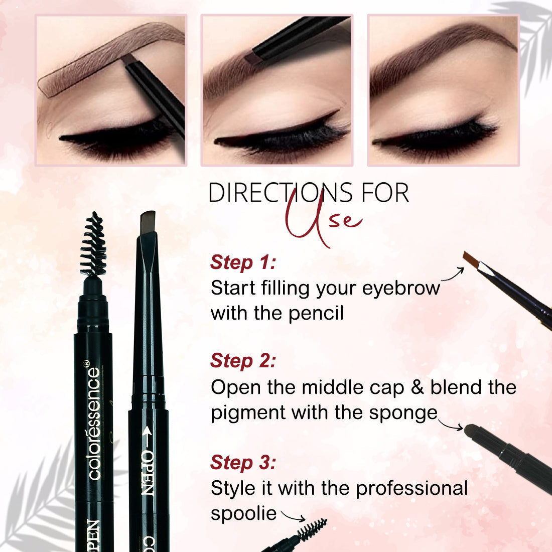 Coloressence Eye Brow Styler 3 In 1 Multifunction | 0.72 g | iBellaa