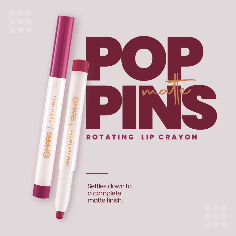 MARS Retractable Lip Crayon | Poppins | 1.3 g | iBellaa