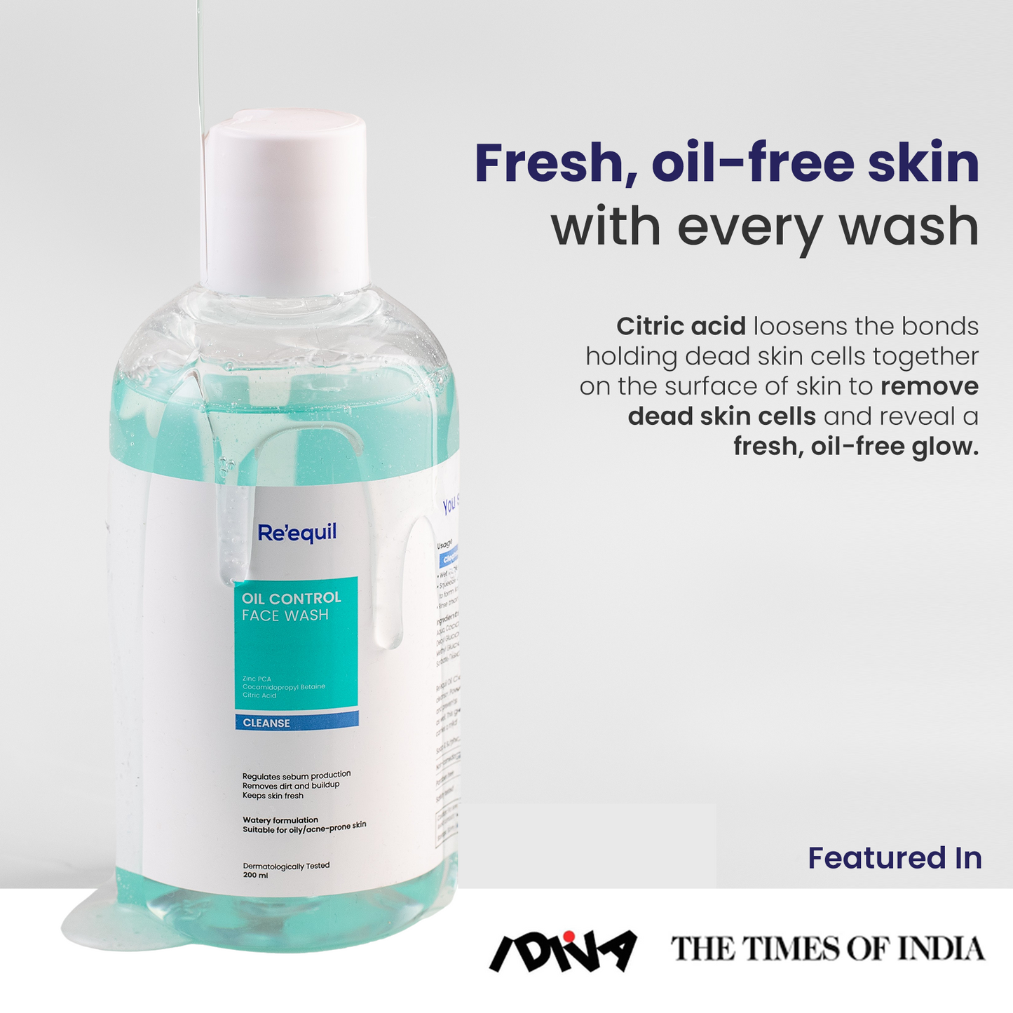 Re'equil Oil Control Face Wash | 200 ml | iBellaa