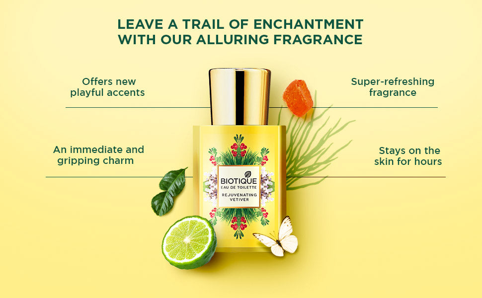Biotique Rejuvenating Vetiver Eau De Toilette 50ml | iBellaa
