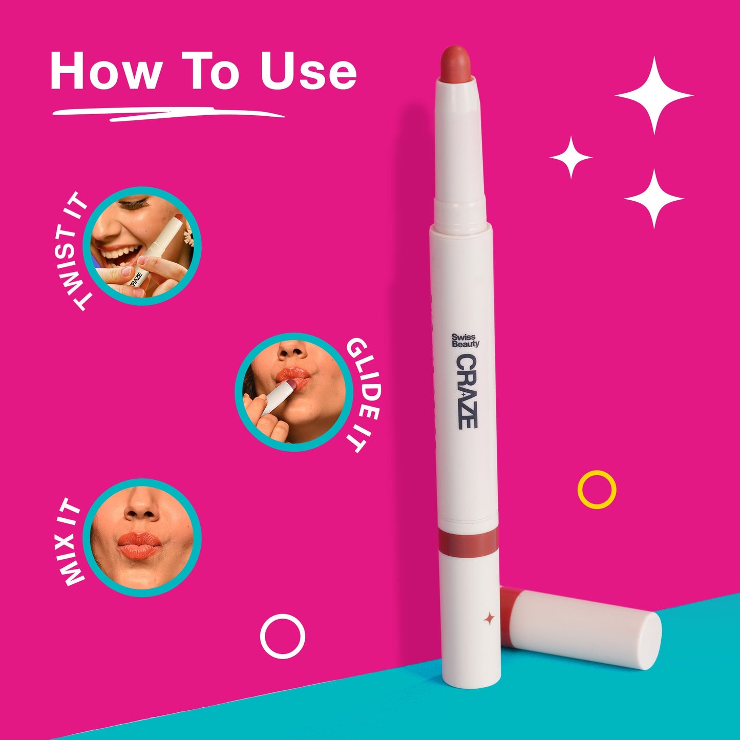 Swiss Beauty Craze Duo Lip Colour | 2 g | iBellaa