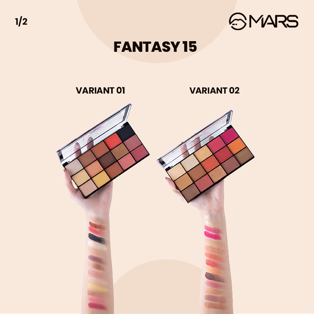 MARS 15 Color Eyeshadow Palette | Fantasy 15 | 22.5 g | iBellaa