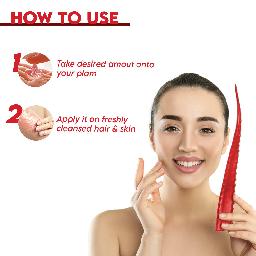 Clensta Red Aloe Vera Multipurpose Gel | 1% Niacinamide, Rose Water & Vitamin E | 130 ml | iBellaa
