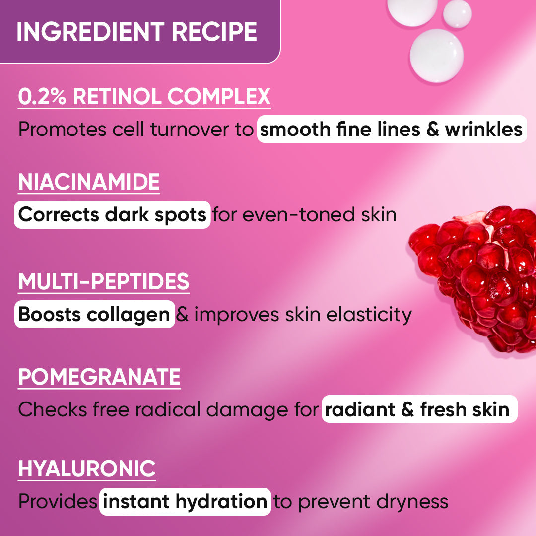 DOT & KEY Pomegranate Youth 0.2% Retinol Complex Face Serum | 30 ml | iBellaa