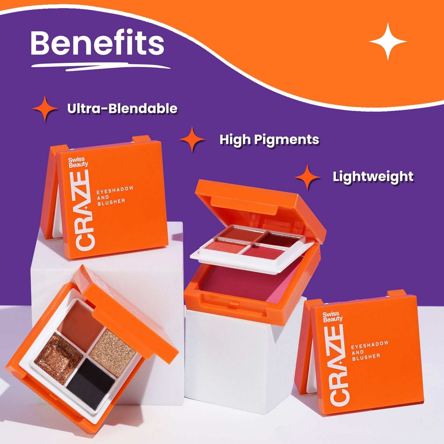 Swiss Beauty Craze Eyeshadow and Blusher | 7g | iBellaa