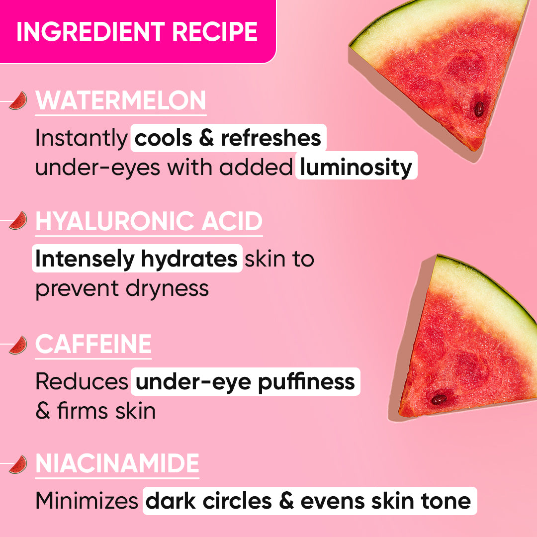 Dot & Key Watermelon Cooling Hydrogel Eye Patches | 30 Pairs | iBellaa