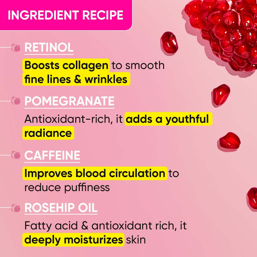 Dot & Key Pomegranate + Retinol Eye Cream for Fine Lines & Wrinkles | 20 ml | iBellaa