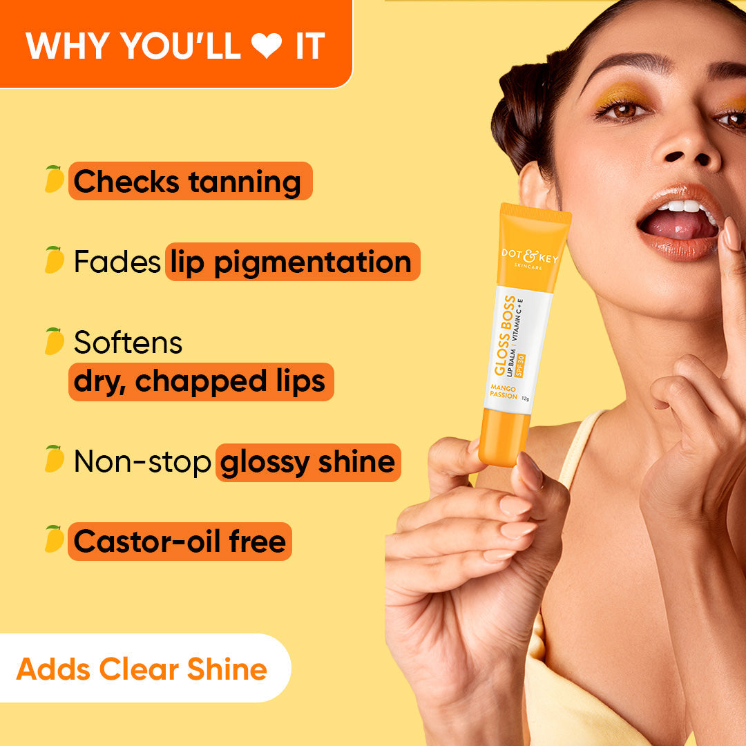 DOT & KEY Vitamin C + E Lip Balm with SPF 50+ | 12 g | iBellaa