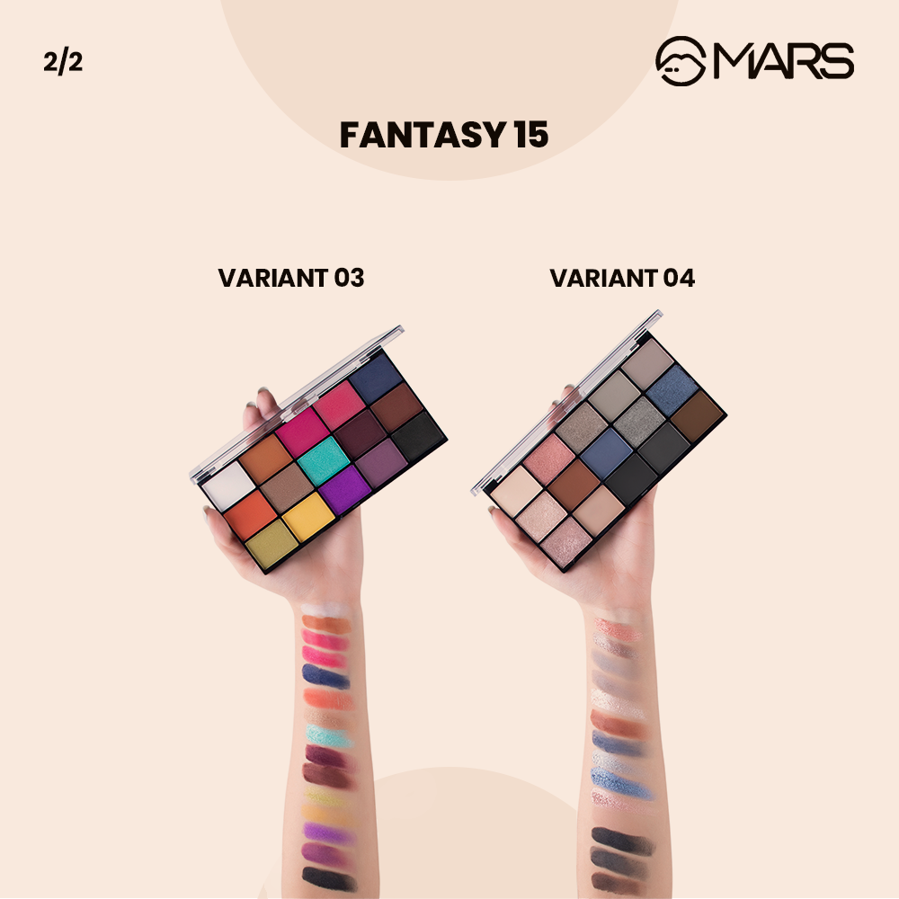 MARS 15 Color Eyeshadow Palette | Fantasy 15 | 22.5 g | iBellaa