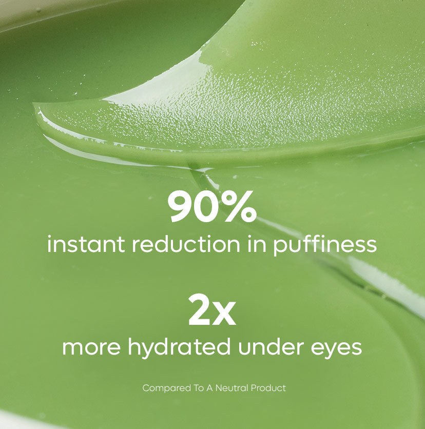 mCaffeine Green Tea Hydrogel Under Eye Patches with 1% Caffeine - 15 Pairs | iBellaa