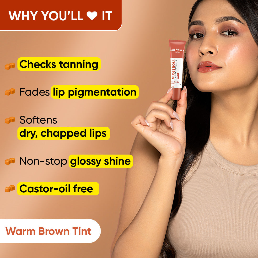 DOT & KEY Vitamin C + E Lip Balm with SPF 50+ | 12 g | iBellaa