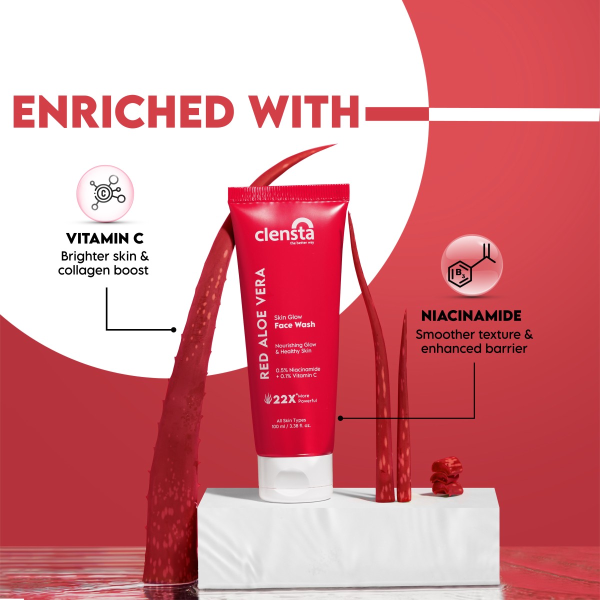 Clensta Skin Glow Face Wash 100 ml | iBellaa