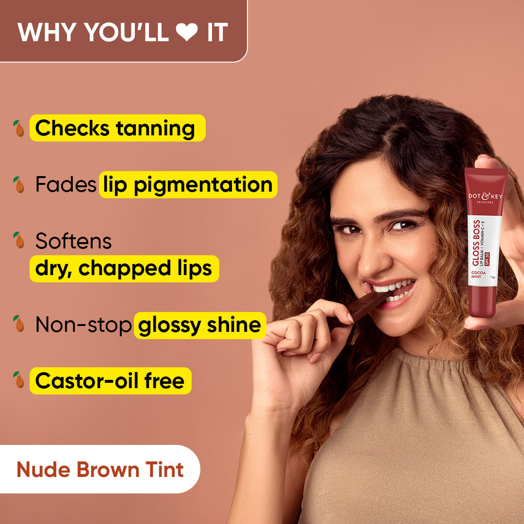 DOT & KEY Vitamin C + E Lip Balm with SPF 50+ | 12 g | iBellaa