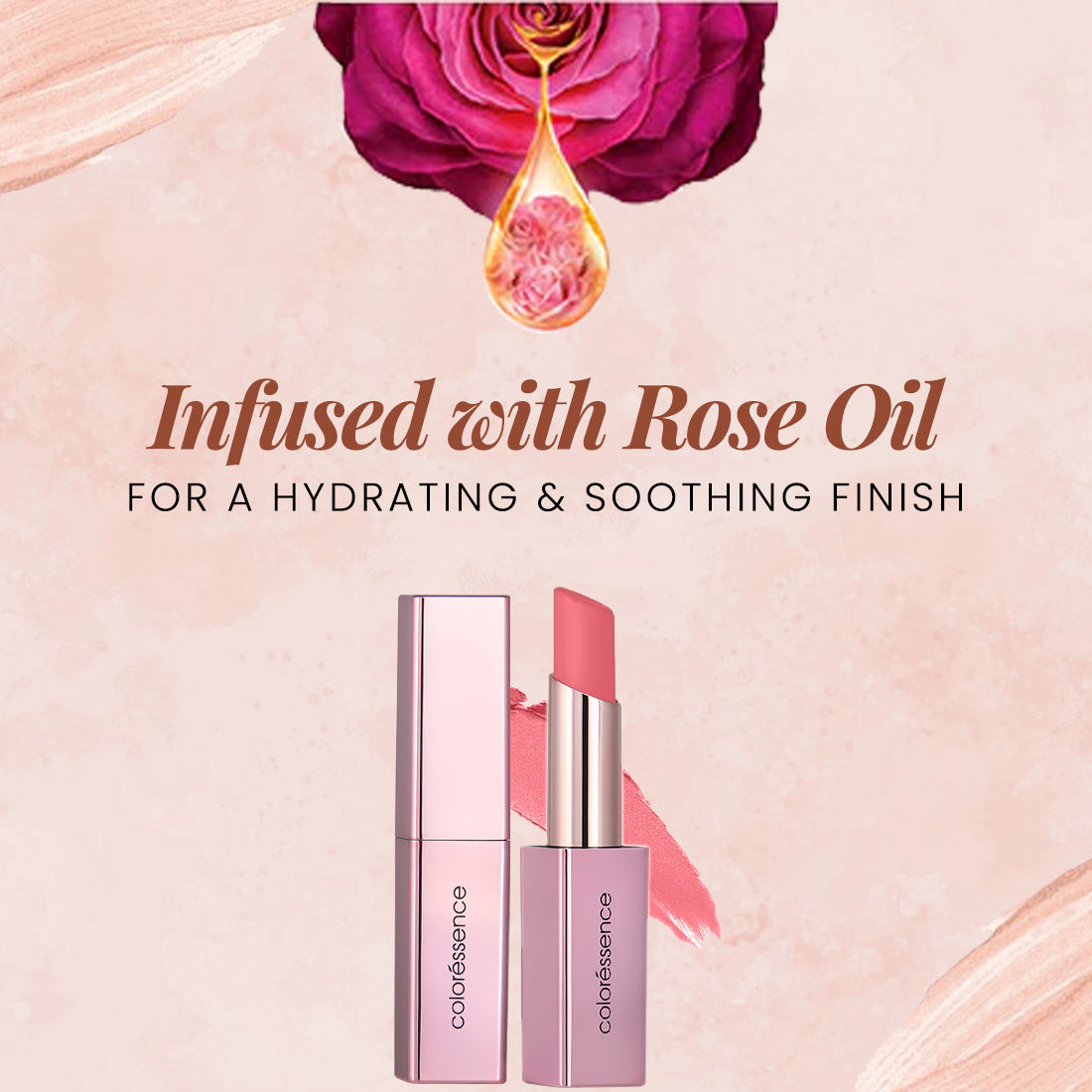 Coloressence Roseate Nudes Long Stay Creamy Matte Lipstick | 3.3 g | iBellaa